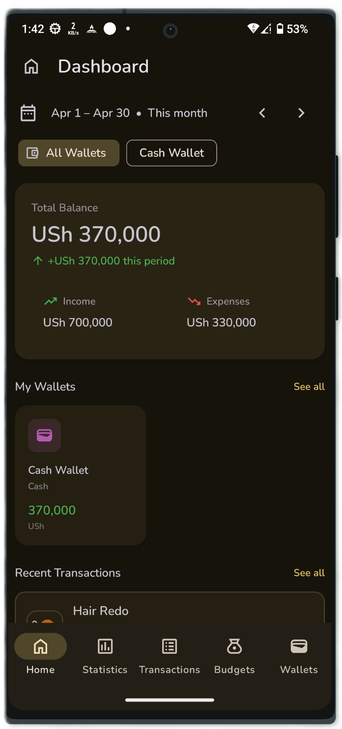 My Budget App Screenshot